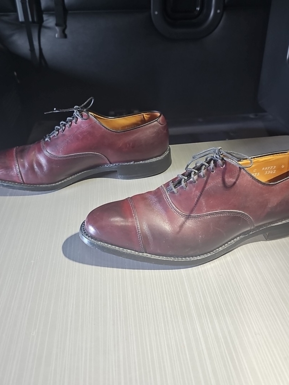 Allen Edmonds Park Avenue Mens Size 8.5 C Burgundy Leather Oxford Great PreOwned
